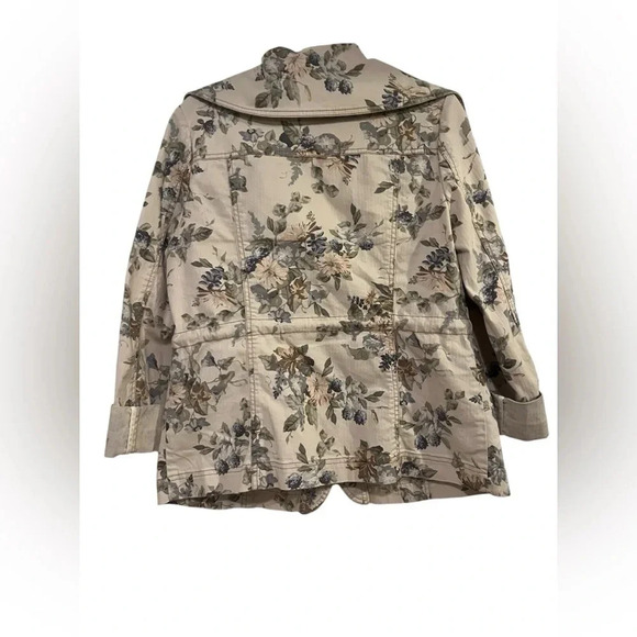 Anthropologie Daughters of the Liberation Jacket Beige Lyonia Floral Size 10 - Picture 5 of 10